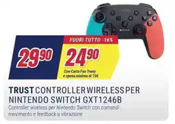 Trony TRUST CONTROLLER WIRELESS PER NINTENDO SWITCH GXT1246B offerta