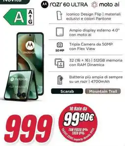Trony motorola razr 60 ULTRA offerta