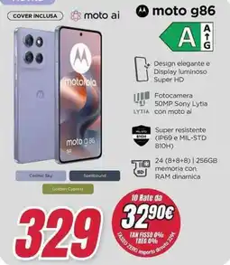 Trony motorola moto g86 offerta