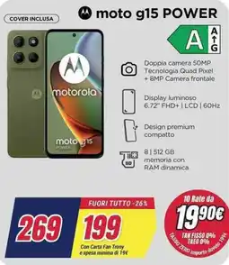 Trony motorola moto g15 POWER offerta
