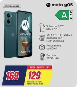 Trony motorola moto g05 offerta