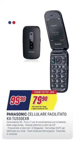 Trony PANASONIC CELLULARE FACILITATO KX-TU550EXB offerta