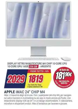 Trony APPLE iMAC 24" CHIP M4 offerta