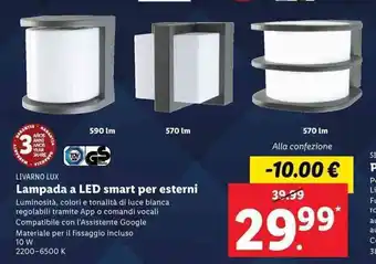 Lidl Livarno Lux Lampada a LED smart per esterni 10 W offerta