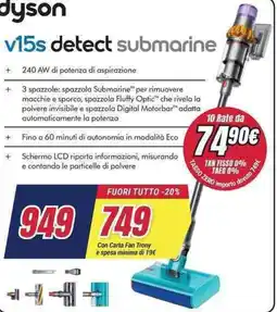 Trony dyson v15s detect submarine offerta