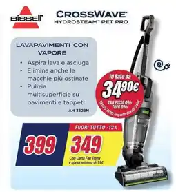 Trony Bissell crosswave hydrosteam pet pro offerta