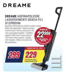 Trony DREAME ASPIRAPOLVERE LAVAPAVIMENTI SENZA FILI H12PROVM offerta
