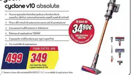 Trony dyson cyclone v10 absolute offerta