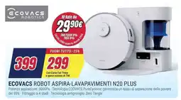 Trony ECOVACS ROBOT ASPIRA-LAVAPAVIMENTI N20 PLUS offerta