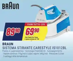 Trony BRAUN SISTEMA STIRANTE CARESTYLE IS1012BL offerta