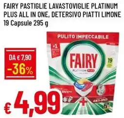 Galassia Fairy pastiglie lavastoviglie platinum plus all in one, detersivo piatti limone offerta