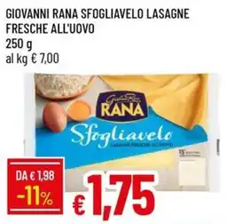Galassia Giovanni rana sfogliavelo lasagne fresche all'uovo offerta