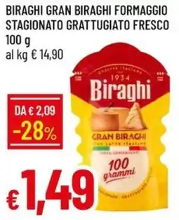 Galassia Biraghi gran biraghi formaggio stagionato grattugiato fresco offerta