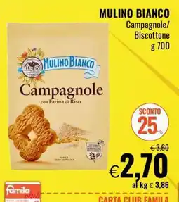 Famila MULINO BIANCO Campagnole/Biscottone offerta