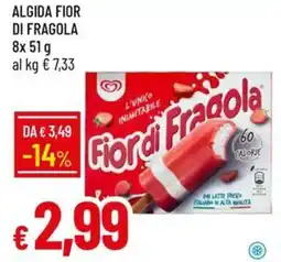 Galassia Algida fior di fragola offerta