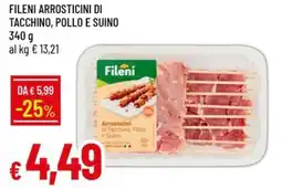 Galassia Fileni arrosticini di tacchino, pollo e suino offerta