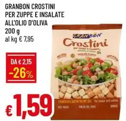 Galassia Granbon crostini per zuppe e insalate all'olio d'oliva offerta