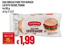 Galassia Dailybread pane per burger lievito madre panini offerta