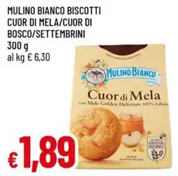 Galassia Mulino bianco biscotti cuor di mela/cuor di bosco/settembrini offerta