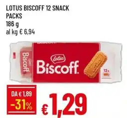 Galassia Lotus biscoff 12 snack packs offerta