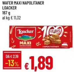 Galassia Wafer maxi napolitaner loacker offerta