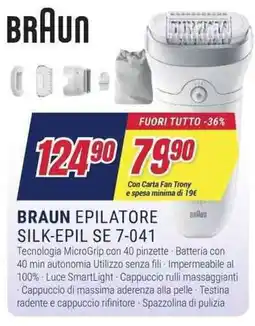 Trony BRAUN EPILATORE SILK-EPIL SE 7-041 offerta