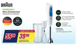 Trony BRAUN MultiQuick 3 Mixer ad immersione MQ3005WH CREAM offerta