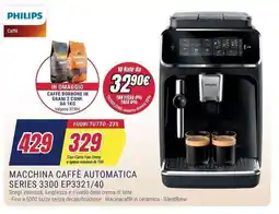 Trony PHILIPS MACCHINA CAFFÈ AUTOMATICA SERIES 3300 EP3321/40 offerta