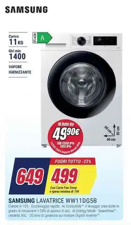 Trony SAMSUNG LAVATRICE WW11DG5B offerta