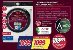 Trony AEG LAVATRICE SERIE 9000 ABSOLUTECARE LR9FA104SY offerta
