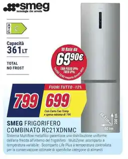 Trony SMEG FRIGORIFERO COMBINATO RC21XDNMC offerta
