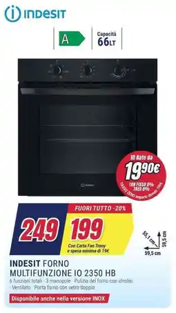 Trony INDESIT FORNO MULTIFUNZIONE IO 2350 HB offerta