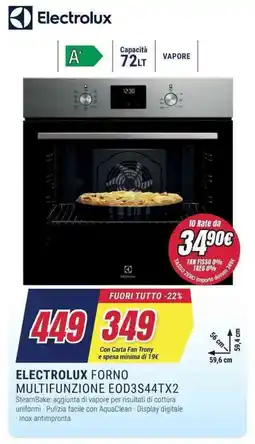 Trony ELECTROLUX FORNO MULTIFUNZIONE EOD3S44TX2 offerta