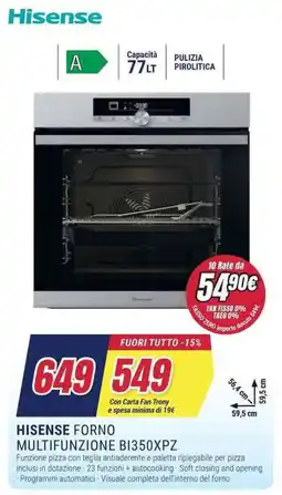 Trony HISENSE FORNO MULTIFUNZIONE BI350XPZ offerta