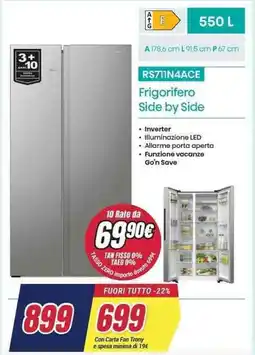 Trony Hisense Frigorifero Side by Side RS711N4ACE offerta