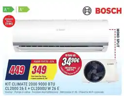 Trony KIT CLIMATE 2000 9000 BTU CL2000 26 E + CL2000U W 26 E offerta