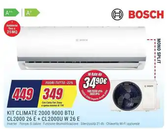 Trony KIT CLIMATE 2000 9000 BTU CL2000 26 E + CL2000U W 26 E offerta