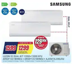 Trony SAMSUNG LUZON S2 DUAL KIT 12000+12000 BTU AR50F12C1BHNEU + AR50F12C1BHNEU + AJ050TXJ2KG/EU offerta