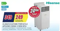 Trony Hisense CLIMATIZZATORE PORTATILE APC09KV SERIE V 9000 BTU offerta