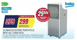 Trony beko CLIMATIZZATORE PORTATILE BP412C 12000 BTU offerta