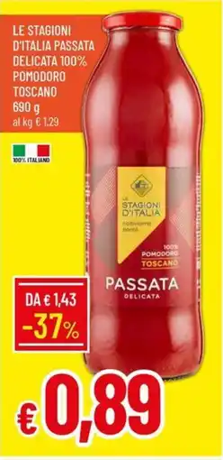 Galassia Le stagioni d'italia passata delicata 100% pomodoro toscano offerta