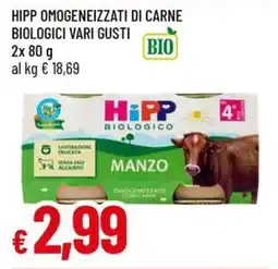 Galassia Hipp omogeneizzati di carne biologici vari gusti offerta