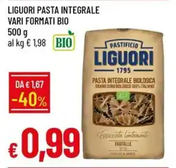 Galassia Liguori pasta integrale vari formati bio offerta