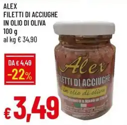 Galassia Alex filetti di acciughe in olio di oliva offerta