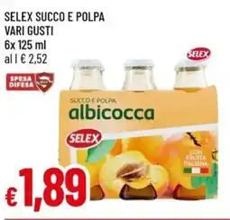 Galassia Selex succo e polpa vari gusti offerta