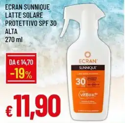 Galassia Ecran sunnique latte solare protettivo spf 30 alta offerta
