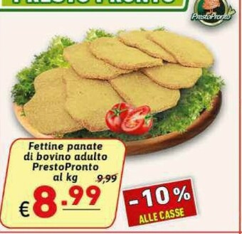 Ipercarni Prestopronto fettine panate di bovino adulto offerta