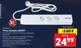 Lidl Silvercrest Presa multipla Smart 3840 W offerta