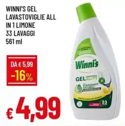 Galassia WINNI'S Gel lavastoviglie all in 1 limone 33 lavaggi offerta