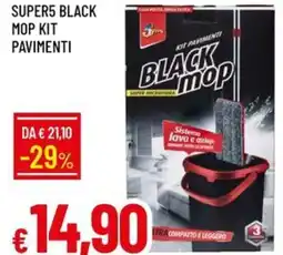 Galassia SUPER5 BLACK Mop kit pavimenti offerta